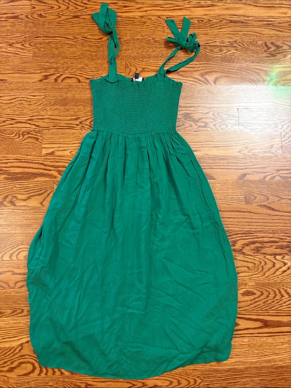 LULUs Green sun dress tie dress XS lined
